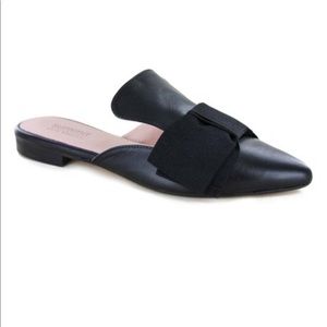 NEW - MADE IN ITALY Black Bow Kieran Mule / Genuine Leather